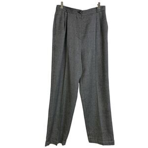 Vintage Valentino Wool Trouser Pants Womens Size 10 Tweed Pleated Relaxed Career
